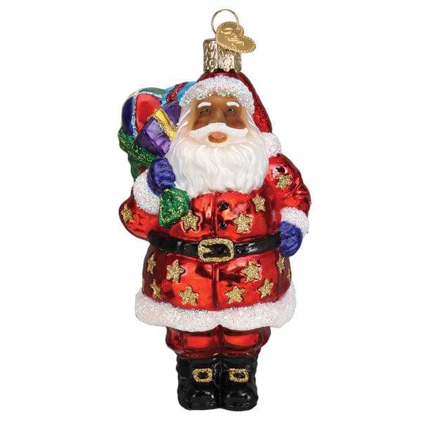 Old World Christmas Jolly African American Santa Ornament