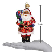 Old World Christmas Jolly African American Santa Ornament