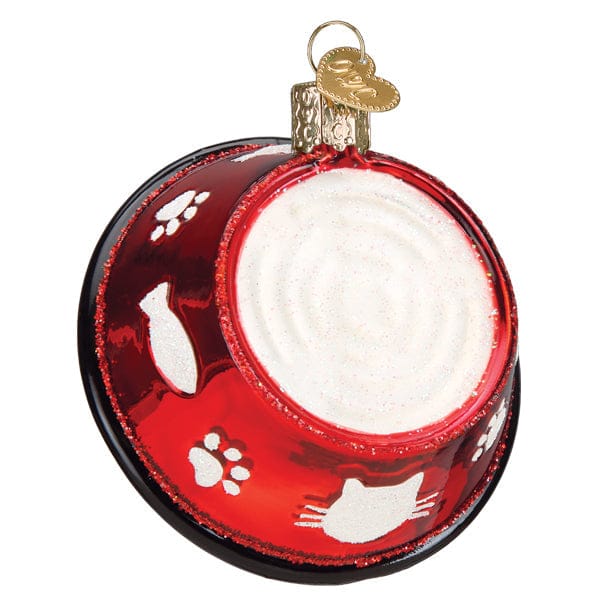 Old World Christmas Kitty Bowl Ornament