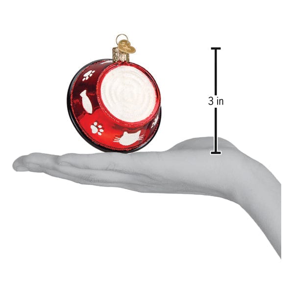 Old World Christmas Kitty Bowl Ornament