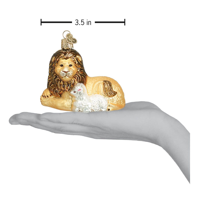 Old World Christmas Lion And Lamb Ornament