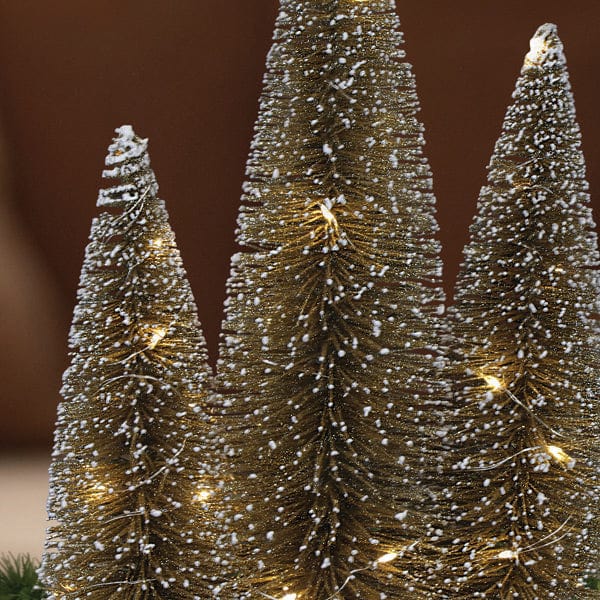 Old World Christmas Lit Gold Tree Trio