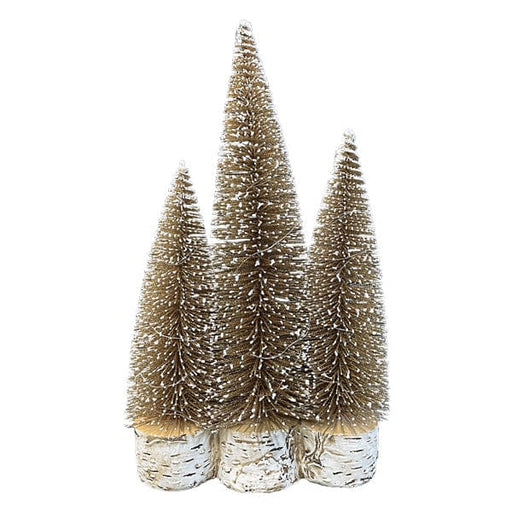 Old World Christmas Lit Gold Tree Trio