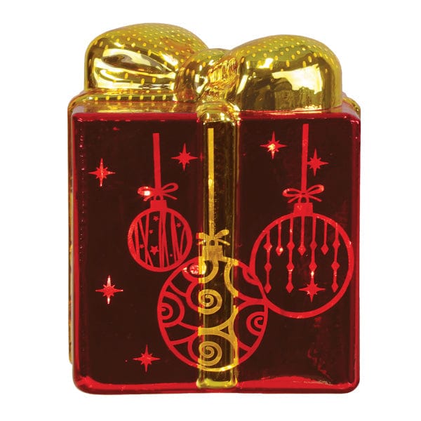 Old World Christmas Lit Ornamental Glass Gift Box