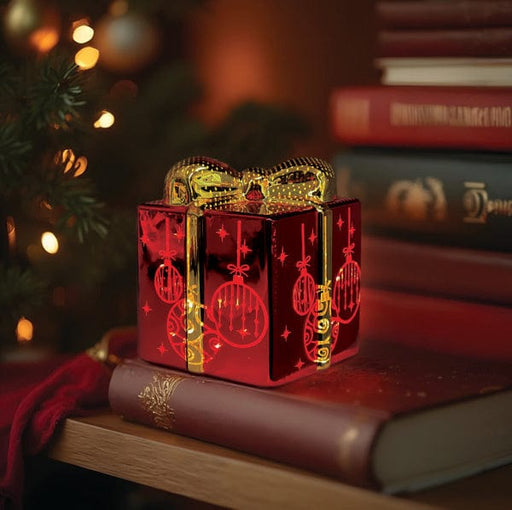 Old World Christmas Lit Ornamental Glass Gift Box