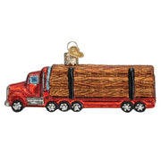 Old World Christmas Logging Truck Ornament