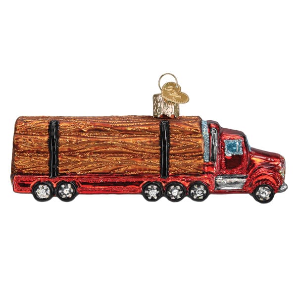 Old World Christmas Logging Truck Ornament