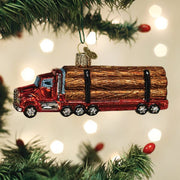 Old World Christmas Logging Truck Ornament
