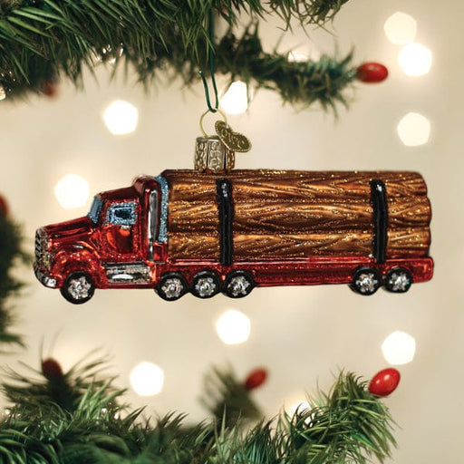 Old World Christmas Logging Truck Ornament