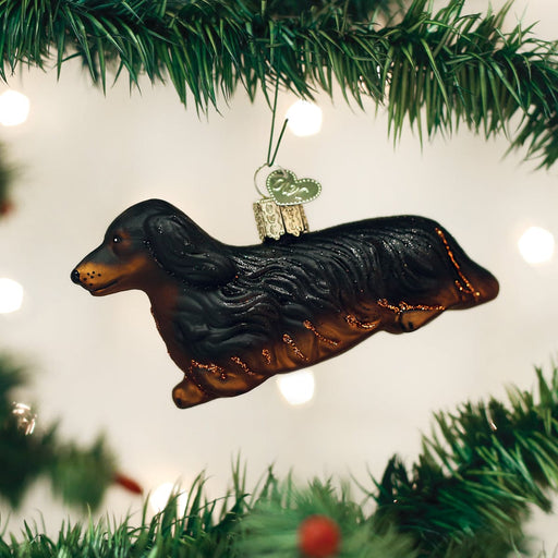 Old World Christmas Long-haired Dachshund