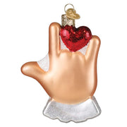 Old World Christmas Love Sign Language Ornament