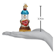 Old World Christmas Love You S'more Snowman Ornament