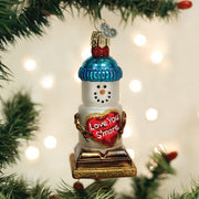 Old World Christmas Love You S'more Snowman Ornament