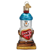 Old World Christmas Love You S'more Snowman Ornament