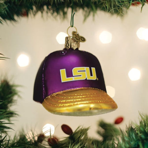 Old World Christmas Lsu Baseball Cap Ornament