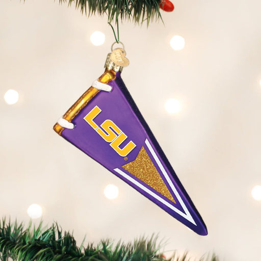 Old World Christmas LSU  Pennant Ornament