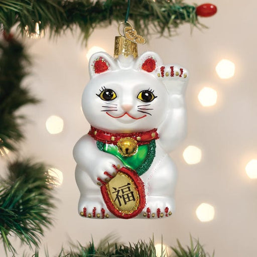 Old World Christmas Lucky Cat Ornament