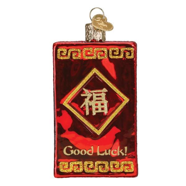 Old World Christmas Lucky Red Envelope Ornament