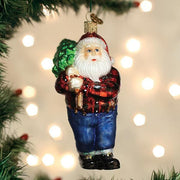 Old World Christmas Lumberjack Santa Ornament