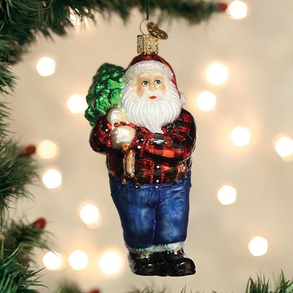 Old World Christmas Lumberjack Santa Ornament