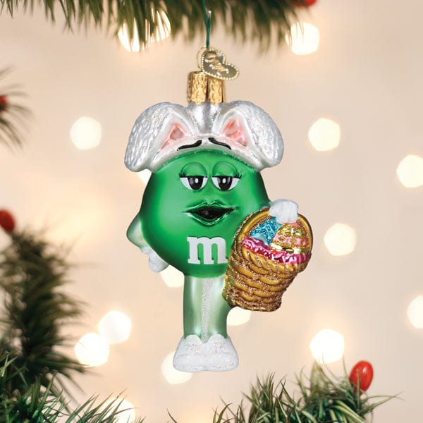 Old World Christmas M&M'S Green Easter Ornament