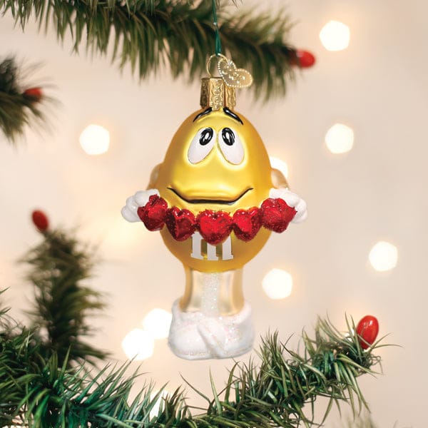 Old World Christmas M&M'S Yellow Love You Ornament