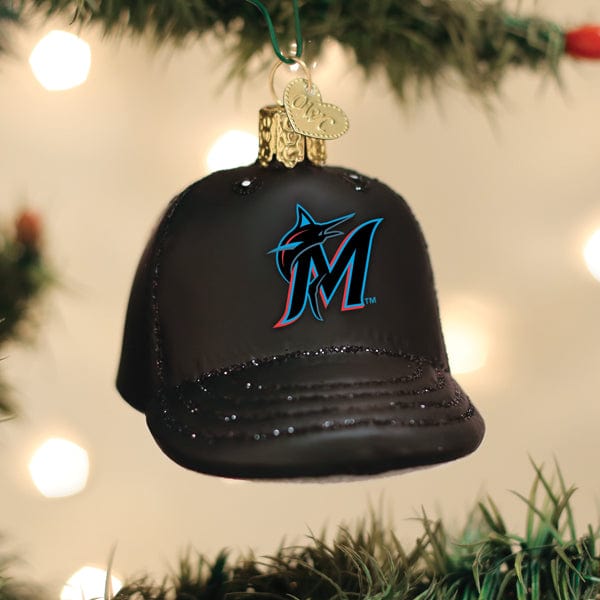 Old World Christmas Marlins Baseball Cap Ornament