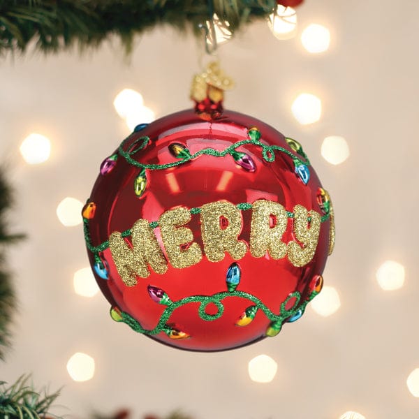 Old World Christmas Merry & Bright Round Ornament