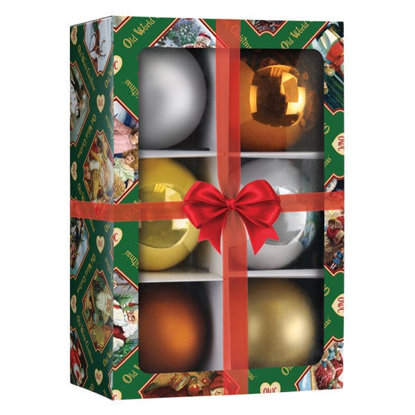 Old World Christmas Metallics Balls - 3.5" 6 Count Ornament