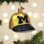 Old World Christmas Michigan Baseball Cap Ornament
