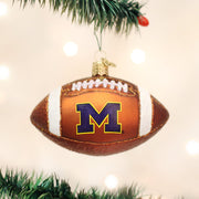 Old World Christmas Michigan Football Ornament
