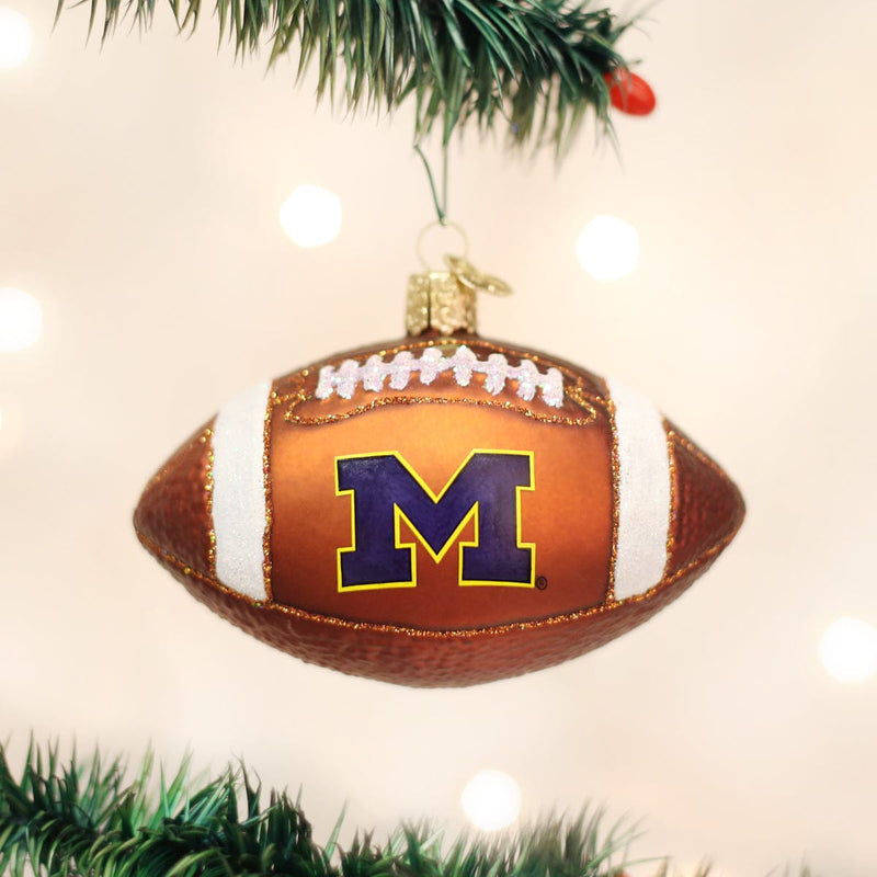Old World Christmas Michigan Football Ornament