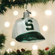 Old World Christmas Michigan State Baseball Cap Ornament
