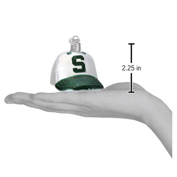 Old World Christmas Michigan State Baseball Cap Ornament