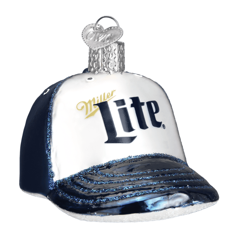 Old World Christmas Miller Lite Baseball Cap Ornament