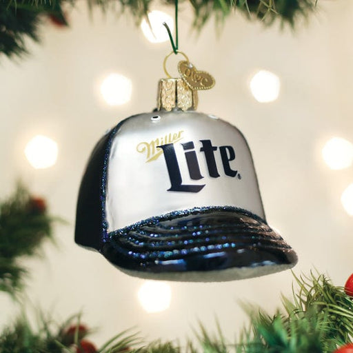 Old World Christmas Miller Lite Baseball Cap Ornament