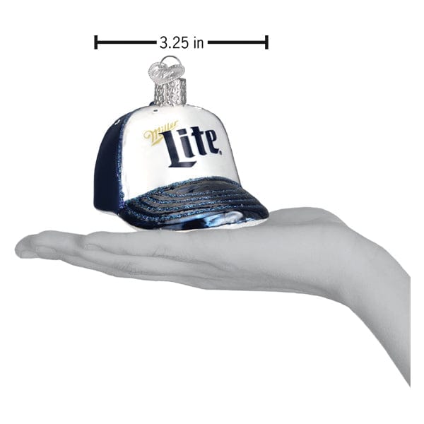 Old World Christmas Miller Lite Baseball Cap Ornament