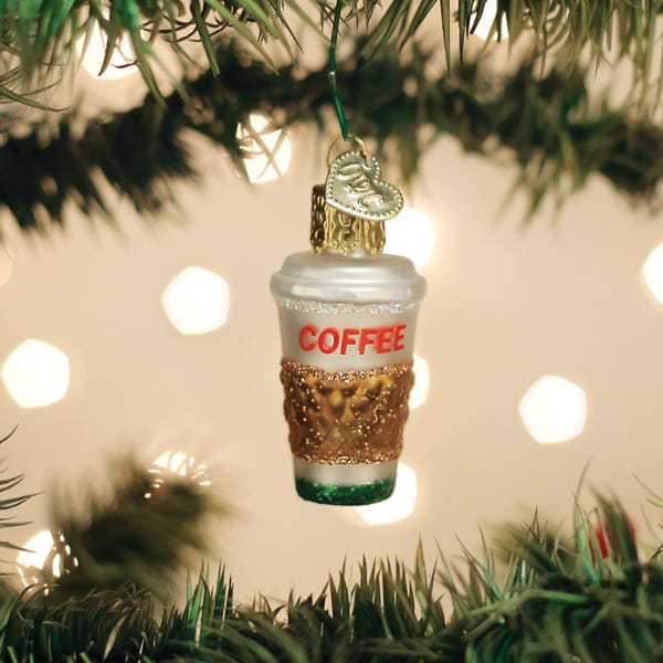 Old World Christmas Mini Coffee To Go Ornament