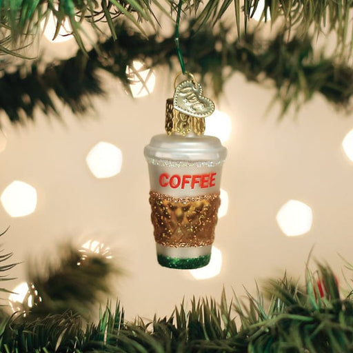 Old World Christmas Mini Coffee To Go Ornament