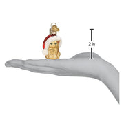 Old World Christmas Mini Santa's Kitten Ornament