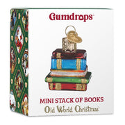 Old World Christmas Mini Stack Of Books Ornament