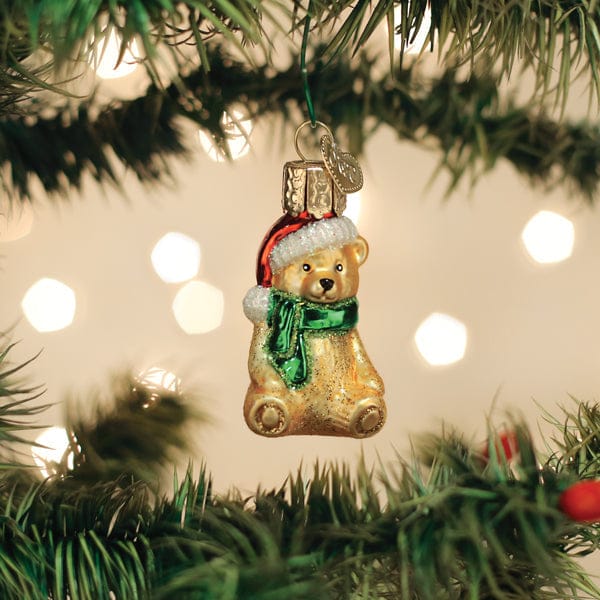 Old World Christmas Mini Teddy Bear Ornament