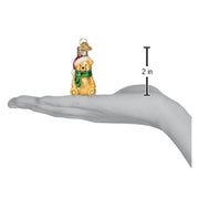 Old World Christmas Mini Teddy Bear Ornament