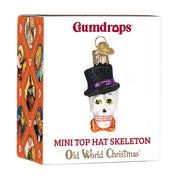 Old World Christmas Mini Top Hat Skeleton Ornament