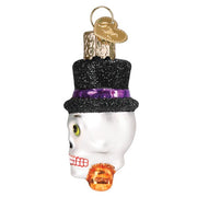 Old World Christmas Mini Top Hat Skeleton Ornament