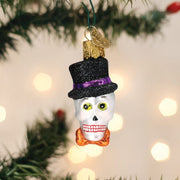 Old World Christmas Mini Top Hat Skeleton Ornament
