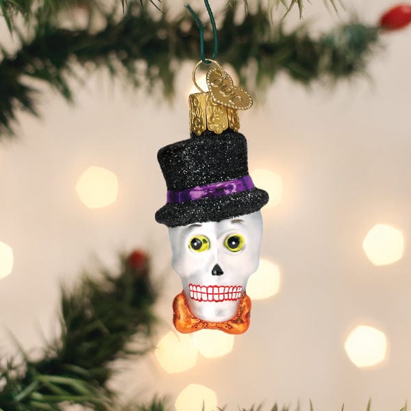 Old World Christmas Mini Top Hat Skeleton Ornament