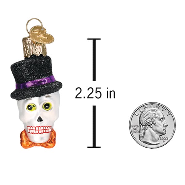Old World Christmas Mini Top Hat Skeleton Ornament