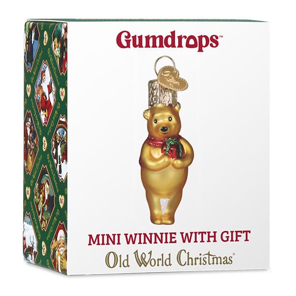 Old World Christmas Mini Winnie With Gift Ornament