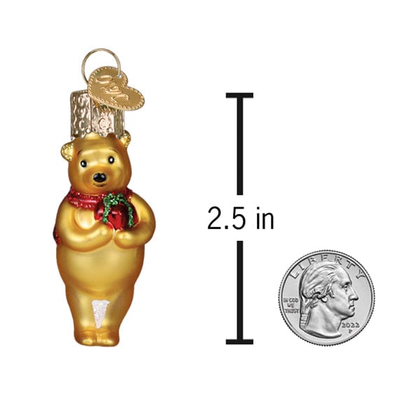 Old World Christmas Mini Winnie With Gift Ornament